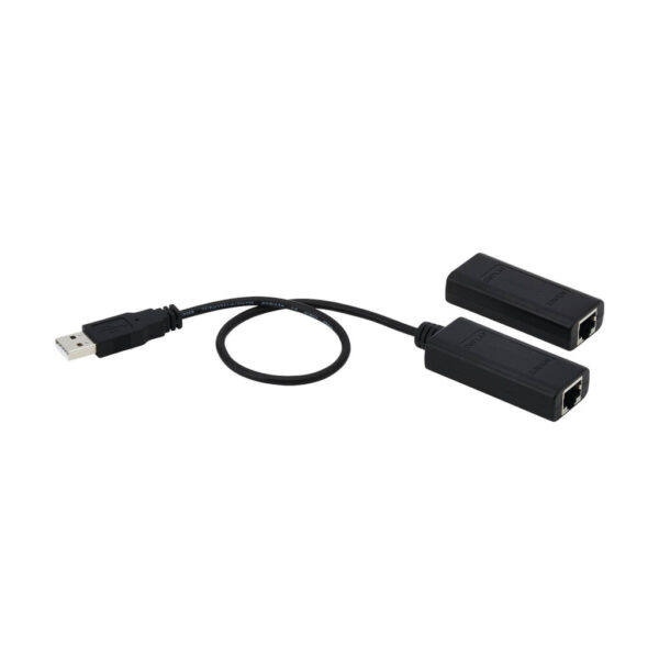 Tripp Lite series 1-Port USB over Cat5/Cat6 Extender Kit with Power over Cable - USB 2.0, Up to 164.04 ft. (50M), Black, TAA