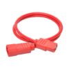 7892d3bec1fe8a39b6cf23ff765e94e9 Tripp Lite series PDU Power Cord, C13 to C14 - 10A, 250V, 18 AWG, 3 ft. (0.91 m), Red