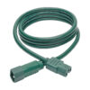 Tripp Lite series Power Cord C14 to C15 - Heavy-Duty, 15A, 250V, 14 AWG, 6 ft. (1.83 m), Green