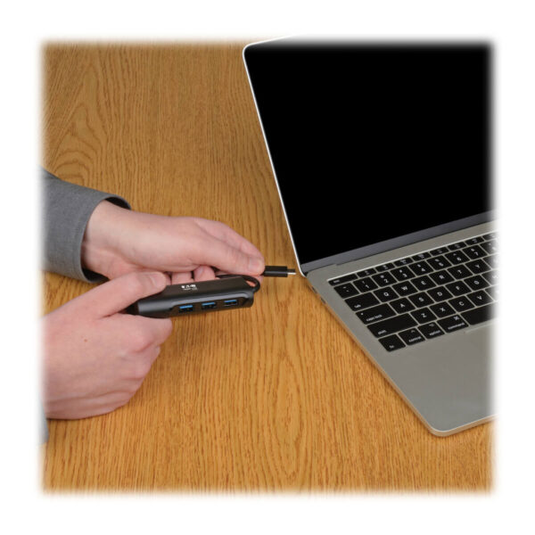 Tripp Lite series 4-Port USB-C Hub, USB 3.x (5Gbps), 4x USB-A Ports, Black