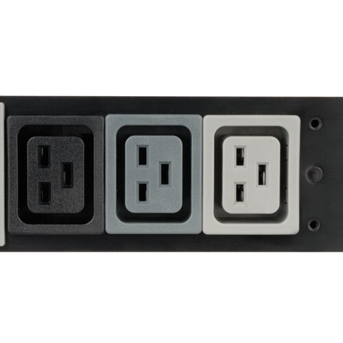 Tripp Lite series 3-Phase Local Metered PDU, 8.6 kW, 45 208V outlets (36 C13, 9 C19), 6 ft. (1.83 m) NEMA L21-30P Input connection, TAA Compliant
