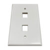 Tripp Lite series Safe-IT 2-Port Single-Gang Keystone Wall Plate, Antibacterial, Ivory Gloss, TAA