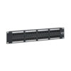 Tripp Lite series 48-Port Cat6 Patch Panel - 4PPoE Compliant, 110/Krone, 568A/B, RJ45 Ethernet, 2U Rack-Mount, Black, TAA