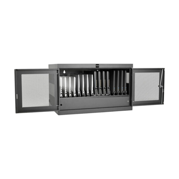 79408e27ac3573fc19a47a1048eff7a9 Tripp Lite series Multi-Device Charging Station, 16 AC Outlets, Chromebooks and Laptops, Wall-Mount and Cart Options, Black