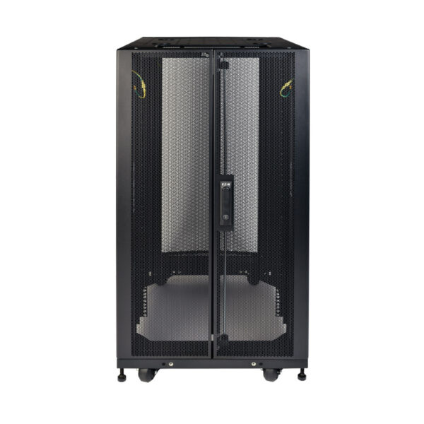 794bd8cc5dc68100abea22cad2a55491 Tripp Lite series 25U SmartRack Shallow-Depth Half-Height Rack Enclosure, Doors, Side Panels, Heavy-Duty Casters