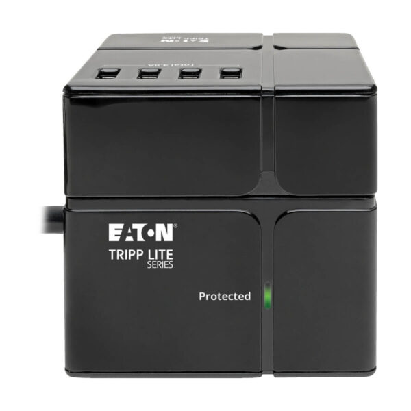 Tripp Lite series Protect It! 3-Outlet Power Cube Surge Protector - 6 USB-A Ports (7.2A Shared), 6 ft. (1.83 m) Cord, 540 Joules, Black