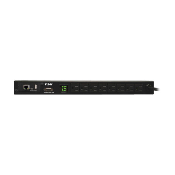 7966def9a797b2bbc3cfb25c3dd5a81f Eaton 1.4kW Single-Phase Monitored PDU with LX Platform Interface, 120V Outlets (8 5-15R), 5-15P, 12 ft. (3.66 m) Cord, 1U Rack-Mount, TAA