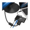 Tripp Lite series USB-C Multiport Adapter - 4K HDMI, VGA, USB 3.x (5Gbps) Hub Port, GbE, HDCP, Black