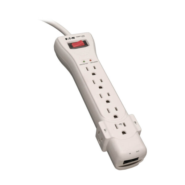 Tripp Lite series Protect It! 7-Outlet Surge Protector, 7 ft. (2.13 m) Cord, 2520 Joules, Fax/Modem Protection, RJ11