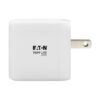 7a278e09e962e8285b504d23f4cdccd6 Tripp Lite series Dual-Port Compact USB-C Wall Charger - GaN Technology, 40W PD Charging (20W+20W or 30W), White
