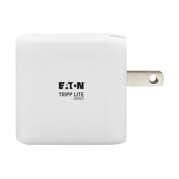 7a278e09e962e8285b504d23f4cdccd6 Tripp Lite series Dual-Port Compact USB-C Wall Charger - GaN Technology, 40W PD Charging (20W+20W or 30W), White