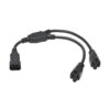 Tripp Lite series Power Cord Y Splitter, C14 to 2x NEMA 5-15R - 13A, 125V, 16 AWG, 18 in. (46 cm), Black