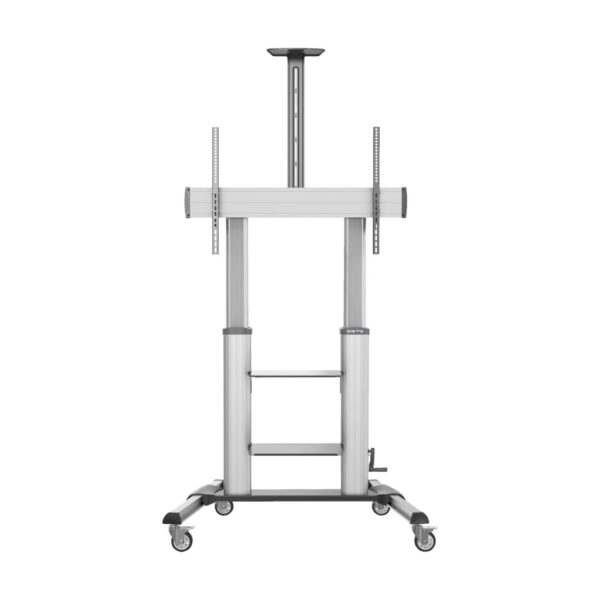 Tripp Lite series Safe-IT Heavy-Duty Rolling TV Cart with Height-Adjusting Crank Handle for 60 to 100-inch Displays
