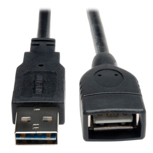 Tripp Lite series Universal Reversible USB 2.0 Extension Cable (Reversible A to A M/F), Black, 10 ft. (3.05 m)