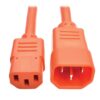 Tripp Lite series PDU Power Cord, C13 to C14 - 10A, 250V, 18 AWG, 2 ft. (0.61 m), Orange