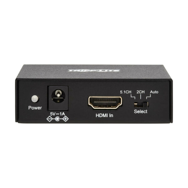 7b15dd72557e609c4be159277e340644 Tripp Lite series 4K HDMI Audio De-Embedder/Extractor with TOSLINK, RCA and 3.5 mm Stereo Output, 5.1 Channel, HDCP 2.2, 4K 60 Hz
