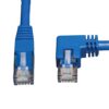 Tripp Lite series Right-Angle Cat6 Gigabit Molded UTP Ethernet Cable (RJ45 Right-Angle M to RJ45 M), Blue, 3 ft. (0.91 m)