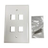 7b4f77fceffd4cdd463bc0ca039a025d Tripp Lite series Safe-IT 4-Port Single-Gang Keystone Wall Plate, Antibacterial, Ivory Gloss, TAA