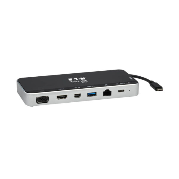 Tripp Lite series USB Dock, Triple Display - 4K HDMI & mDP, VGA, USB 3.x (5Gbps), USB-A/C Hub, GbE, 60W PD Charging