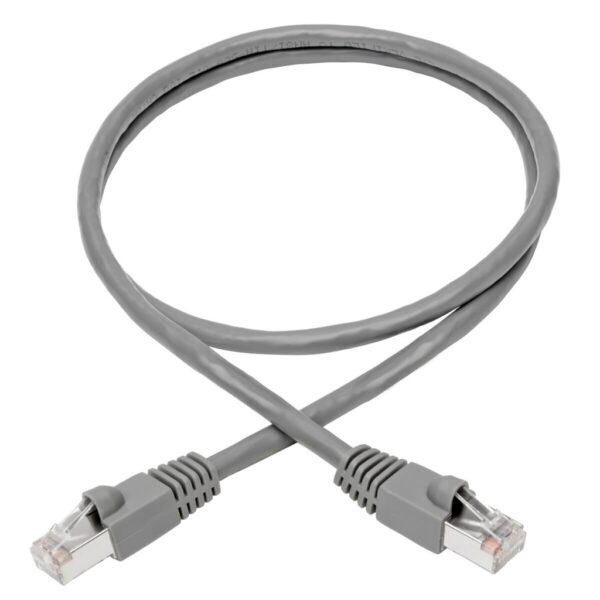 Tripp Lite series Cat6a 10G Snagless Shielded STP Ethernet Cable (RJ45 M/M), PoE, Gray, 6 ft. (1.83 m)
