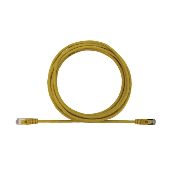Tripp Lite series Cat6a 10G Snagless Shielded Slim STP Ethernet Cable (RJ45 M/M), PoE, Yellow, 15 ft. (4.6 m)