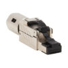 Tripp Lite series Cat6a RJ45 Plug - MPTL, Shielded, 100W High-Power PoE & PoE++, Zinc Die-Cast, Black, TAA