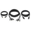 Tripp Lite series DisplayPort KVM Cable Kit - DP, USB, 3.5 mm Audio (3xM/3xM) + USB (M/M) + DP (M/M), 4K, 10 ft. (3.05 m), Black