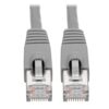 Tripp Lite series Cat6a 10G Snagless Shielded STP Ethernet Cable (RJ45 M/M), PoE, Gray, 5 ft. (1.52 m) - N262-005-GY