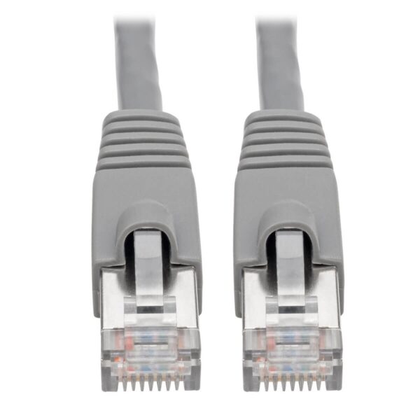 Tripp Lite series Cat6a 10G Snagless Shielded STP Ethernet Cable (RJ45 M/M), PoE, Gray, 5 ft. (1.52 m) - N262-005-GY