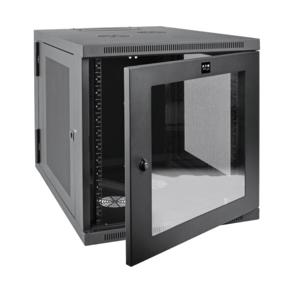 Tripp Lite series SmartRack 12U Server-Depth Wall-Mount Small Rack Enclosure, Clear Acrylic Window, Hinged Back - SRW12US33G