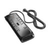 Tripp Lite series Protect It! 10-Outlet Surge Protector, 8 ft. (2.43 m) Cord with Right-Angle Plug, 2395 Joules, Tel/DSL Protection, Black Housing