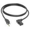 7c590c8dd440ae520e1b583d031c1bfd Tripp Lite series Computer Power Cord, NEMA 5-15P to Left-Angle C13 - 10A, 125V, 18 AWG, 6 ft. (1.83 m), Black