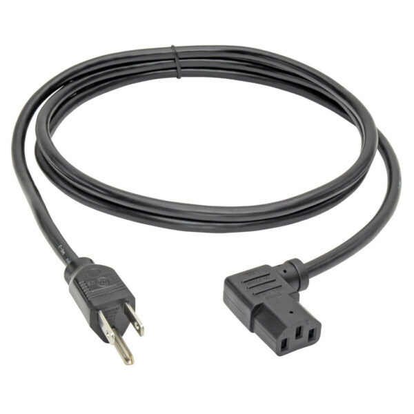 7c590c8dd440ae520e1b583d031c1bfd Tripp Lite series Computer Power Cord, NEMA 5-15P to Left-Angle C13 - 10A, 125V, 18 AWG, 6 ft. (1.83 m), Black