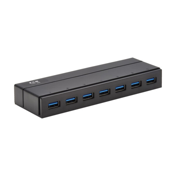 Tripp Lite series 7-Port USB-A Mini Hub - USB 3.x (5Gbps), International Plug Adapters