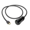 Tripp Lite series High-Speed HDMI Cable (M/M) - 4K 60 Hz, HDR, Industrial, IP68, Hooded Connector, Black, 3 ft.