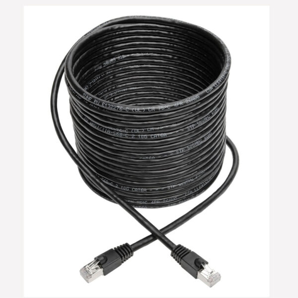 7c8e7e7f4b4bfcc0d98a67e8f04c5751 Tripp Lite series Cat6a 10G Snagless Shielded STP Ethernet Cable (RJ45 M/M), PoE, Black, 30 ft. (9.14 m)