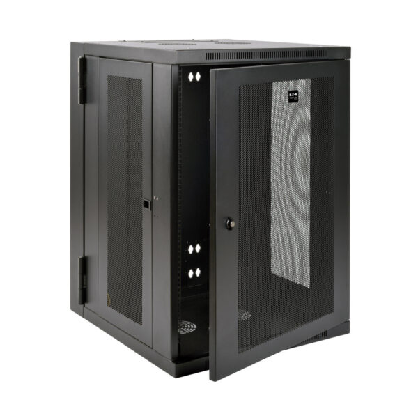 Tripp Lite series SmartRack 18U UPS-Depth Wall-Mount Half-Height Rack Enclosure, Hinged Back