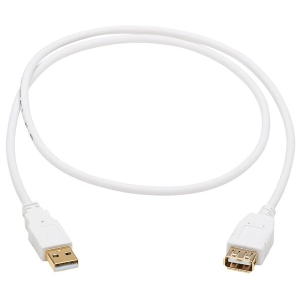 7ce5bf5da876b135d9dda9780e386e10 Tripp Lite series Safe-IT USB 2.0 Antibacterial Extension Cable (A M/F), USB 2.0, White, 3 ft. (0.91 m)