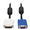 Tripp Lite series DVI to VGA High-Resolution Adapter Cable with RGB Coaxial (DVI-A to HD15 M/M), 6 ft. (1.8 m)