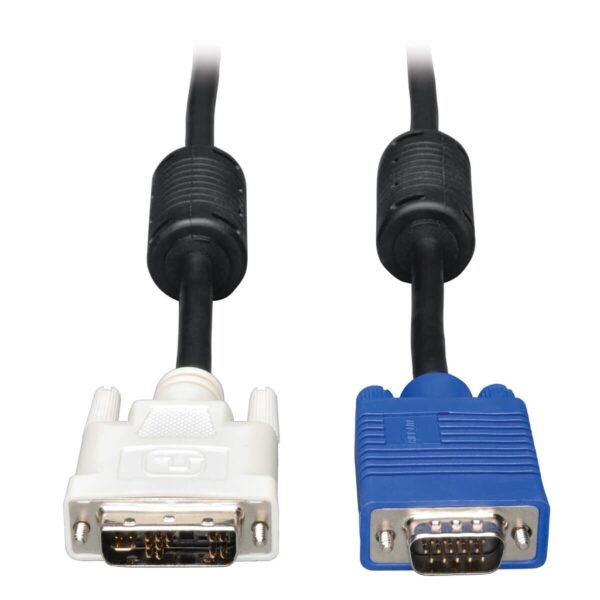Tripp Lite series DVI to VGA High-Resolution Adapter Cable with RGB Coaxial (DVI-A to HD15 M/M), 6 ft. (1.8 m)