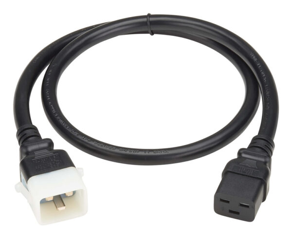 7d43282a9b3e934d38ea7a2c26b1c050 Tripp Lite series PDU Power Cords, C19 to P-Lock C20 - Heavy-Duty, 20A, 250V, 12 AWG, 3 ft. (0.9 m), Black, 6 Pack