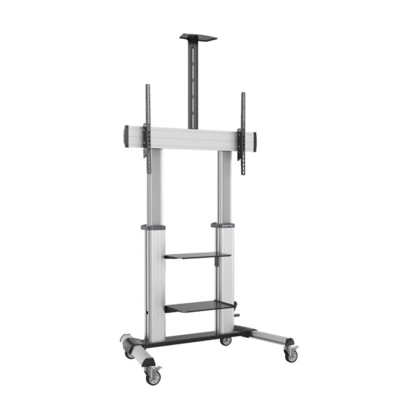 Tripp Lite series Safe-IT Heavy-Duty Rolling TV Cart with Height-Adjusting Crank Handle for 60 to 100-inch Displays