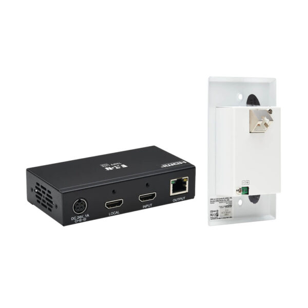 Tripp Lite series HDMI over Cat6 Extender Kit, Box Transmitter/Wall Plate Receiver, 4K 60 Hz, 4:4:4, IR, PoC, HDR, HDCP 2.2, 230 ft., TAA