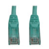Tripp Lite series Cat6a 10G Snagless Molded UTP Ethernet Cable (RJ45 M/M), PoE, Aqua, 15 ft. (4.6 m)