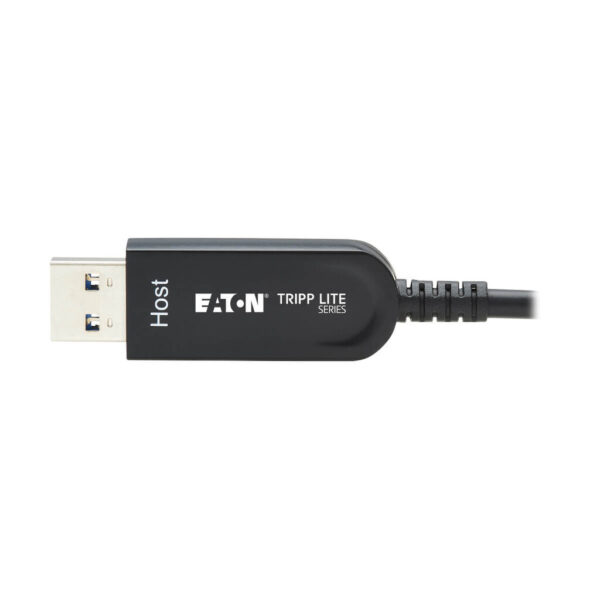 Tripp Lite USB-A to USB-C Plenum Fiber Active Optical Cable (M/M), USB 3.2 Gen 2 10Gbps, Data Only, Black, 15 m (49 ft.) - U428F-15M-D321