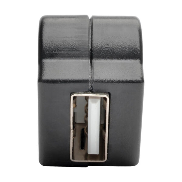 Tripp Lite series USB 2.0 All-in-One Keystone/Panel Mount Angled Coupler (F/F), Black
