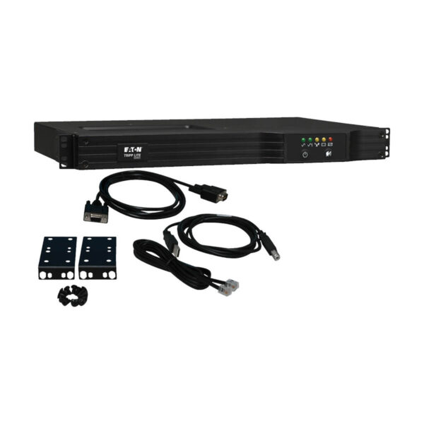 Tripp Lite series SmartPro 120V 1kVA 800W Line-Interactive Sine Wave UPS, Network Card Option, USB, DB9, 6 Outlets, 1U Rack/Vertical, TAA