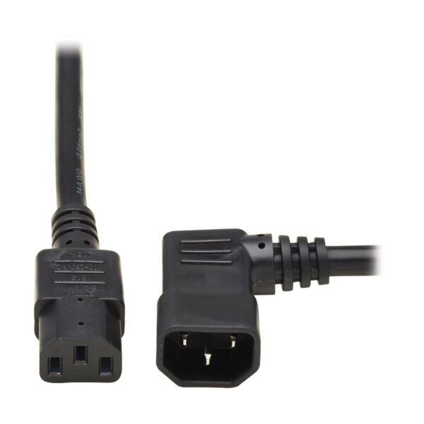 7db76db42e278c575e50feb92b364e2f Tripp Lite series Heavy-Duty PDU Power Cord, C13 to Right-Angle C14 - 15A, 250V, 14 AWG, 6 ft. (1.83 m), Black