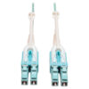 Tripp Lite series 10Gb/40Gb/100Gb Duplex Multimode 50/125 OM3 LSZH Fiber Patch Cable with Push/Pull Tab Connectors (LC/LC), Aqua, 3M (9.8 ft.)