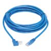 Tripp Lite series Right-Angle Cat6 Gigabit Molded UTP Ethernet Cable (RJ45 Right-Angle M to RJ45 M), Blue, 20 ft. (6.09 m)